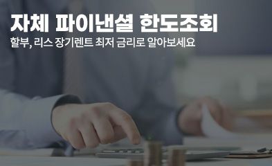 자체 파이낸셜 한도조회 - 할부, 리스 장기렌트 최저 금리로 알아보세요.