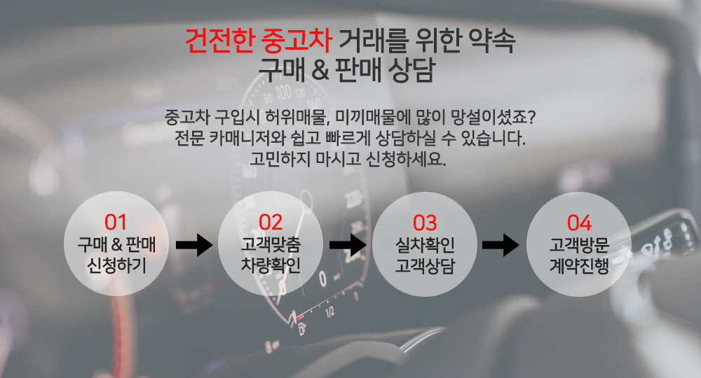 건전한 중고차 거래를 위한 약속